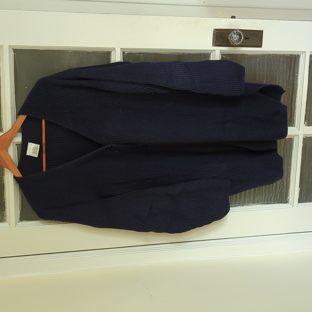 Partners Ribbed Navy Cardigan